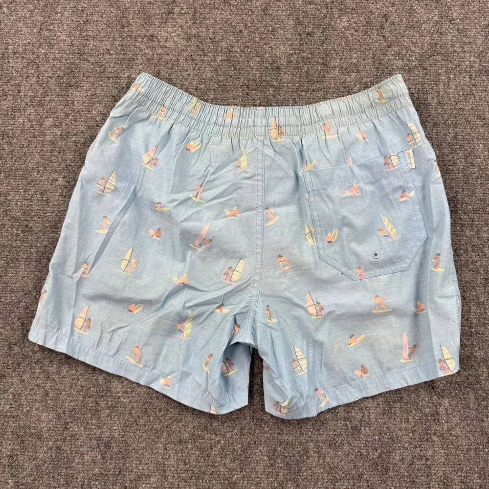 Chubbies Swim Trunks Small Blue Windsurfing Print Mesh‎ Lined Mens